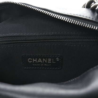 Chanel Calfskin Chain 20s Signature Hobo Black 6 of 9