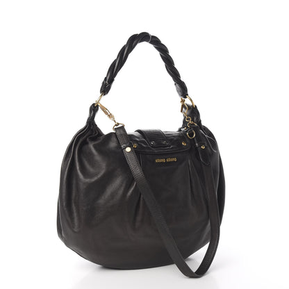 Miu Miu Nappa Hobo Black 2 of 8