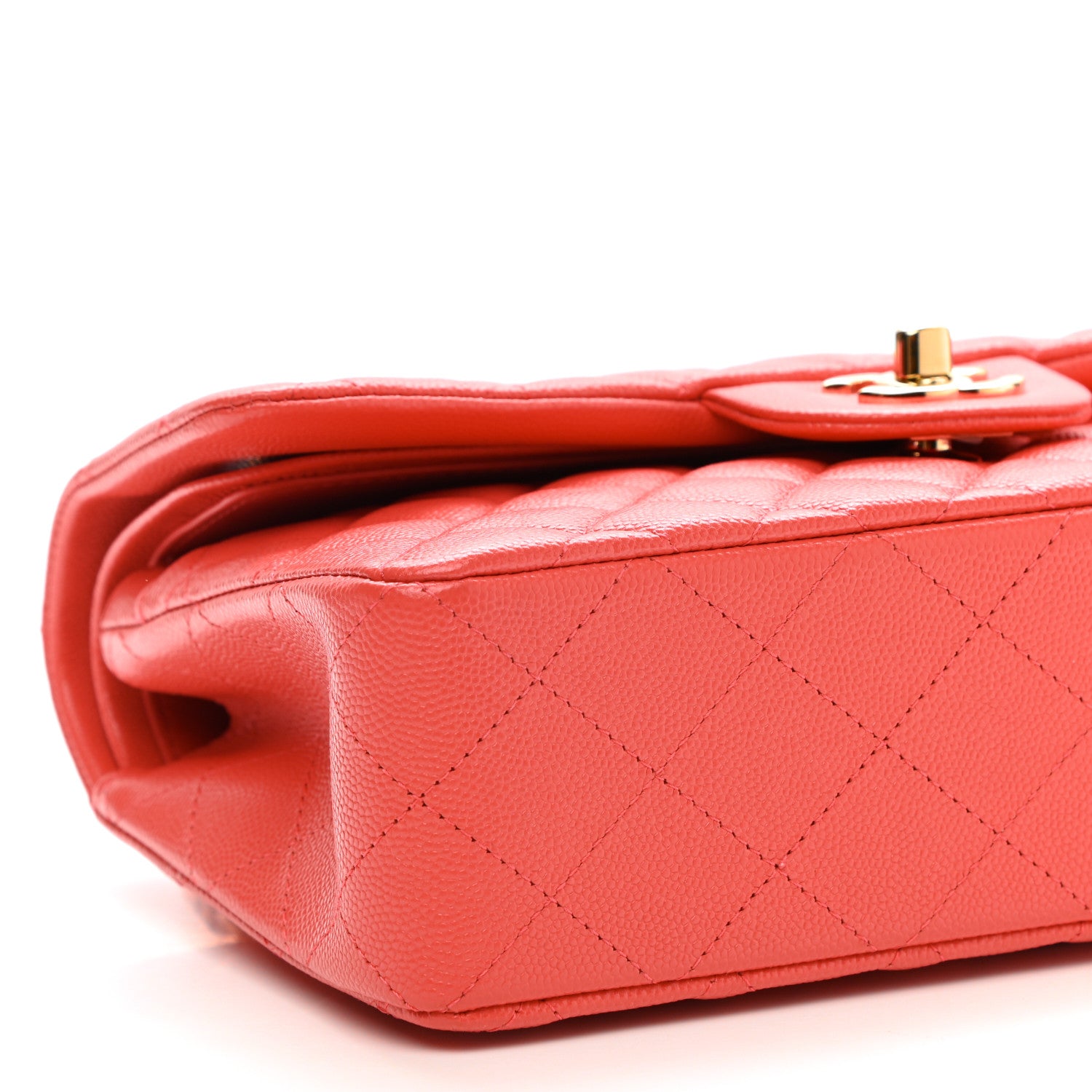 Chanel Caviar Quilted Small Double Flap Red 9 of 11