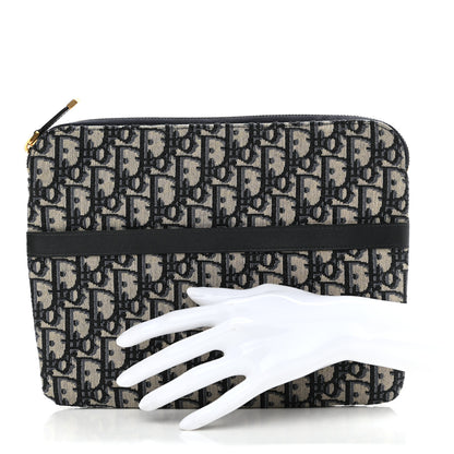 Christian Dior Oblique Pouch Clutch Blue 2 of 9