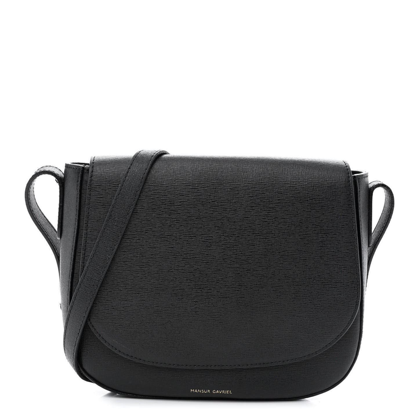 Calfskin Flap Crossbody Bag Black