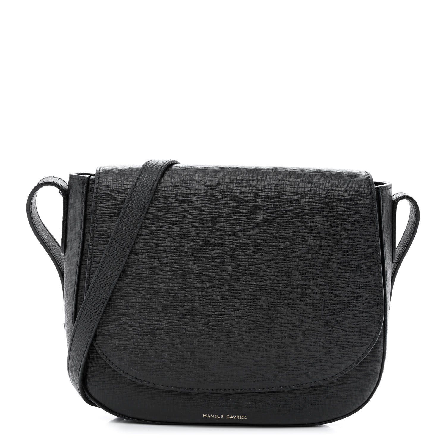 Mansur Gavriel Calfskin Flap Crossbody Bag Black 1 of 19