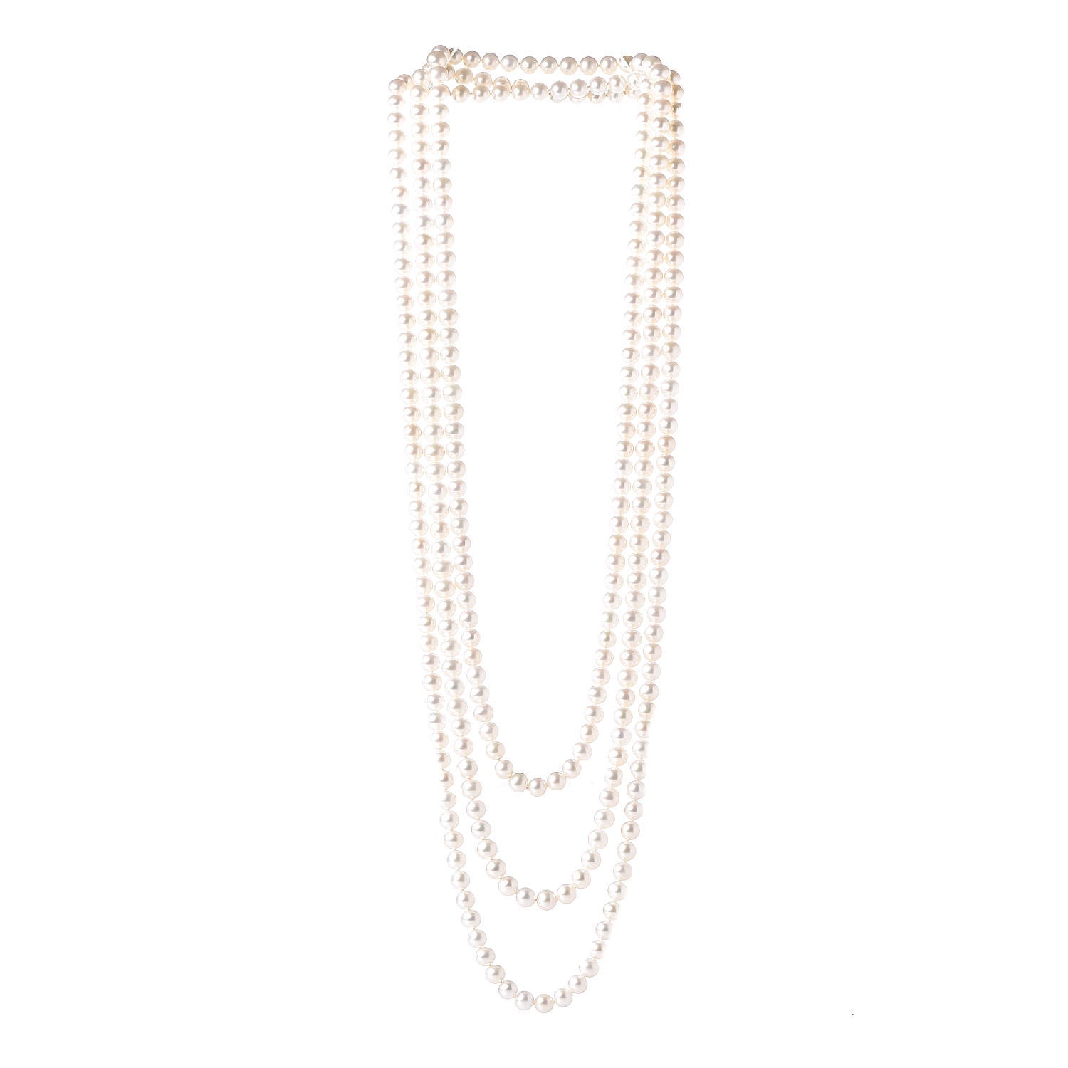Tiffany Sterling Silver Pearl 7.5-8mm Ziegfeld Strand Necklace 96" 3 of 5
