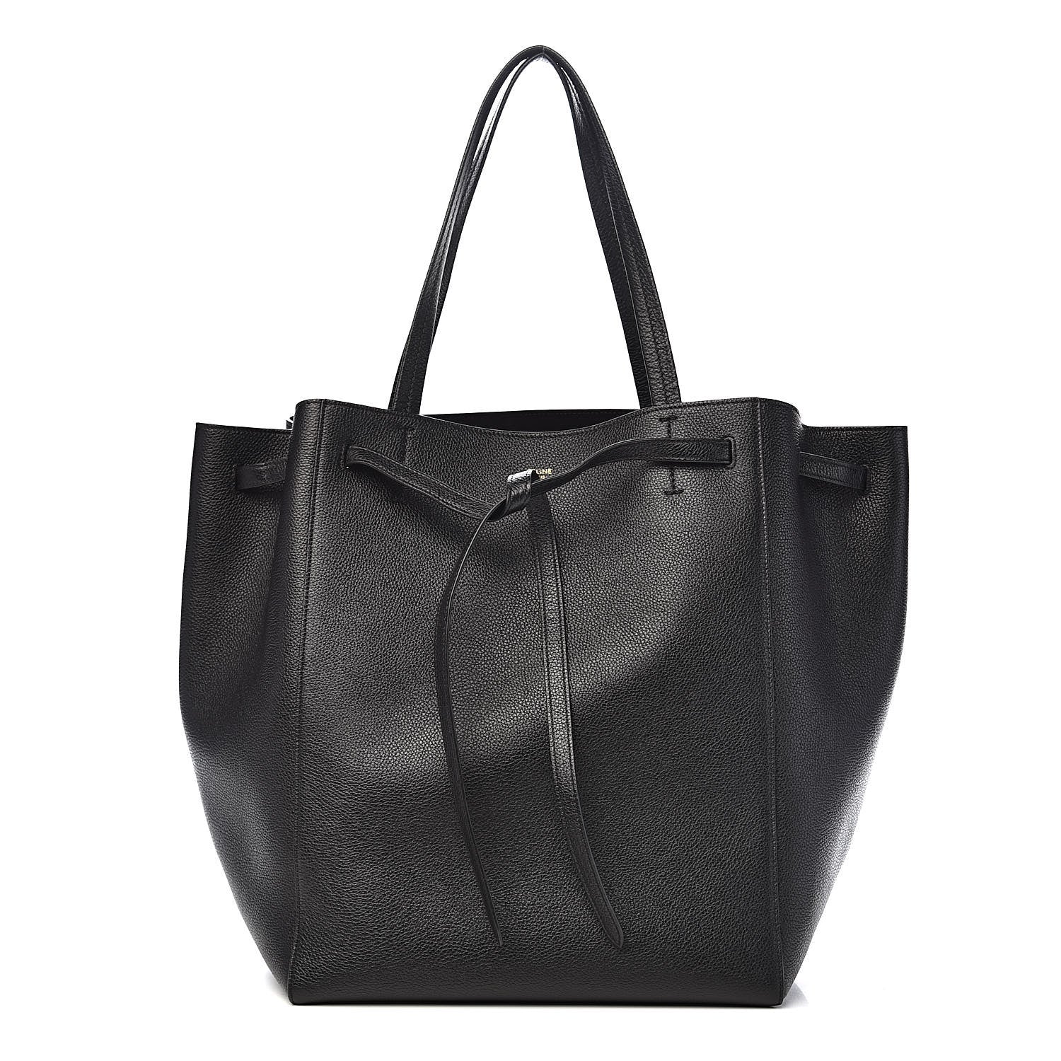 Celine Soft Grained Calfskin Medium Belt Cabas Phantom Black 1 of 10
