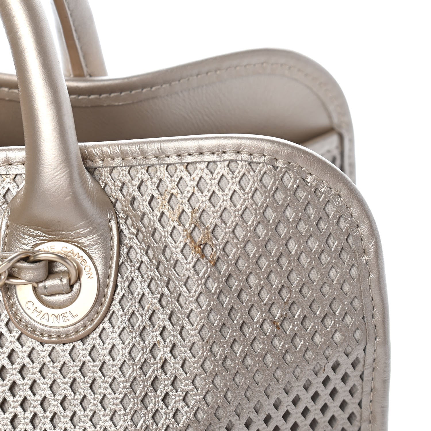 Chanel Metallic Calfskin Perforated Up In The Air Tote Gold 10 of 12