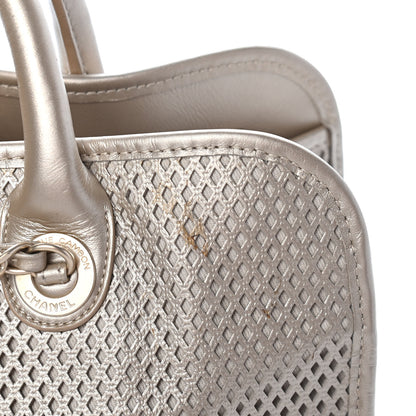 Chanel Metallic Calfskin Perforated Up In The Air Tote Gold 10 of 12