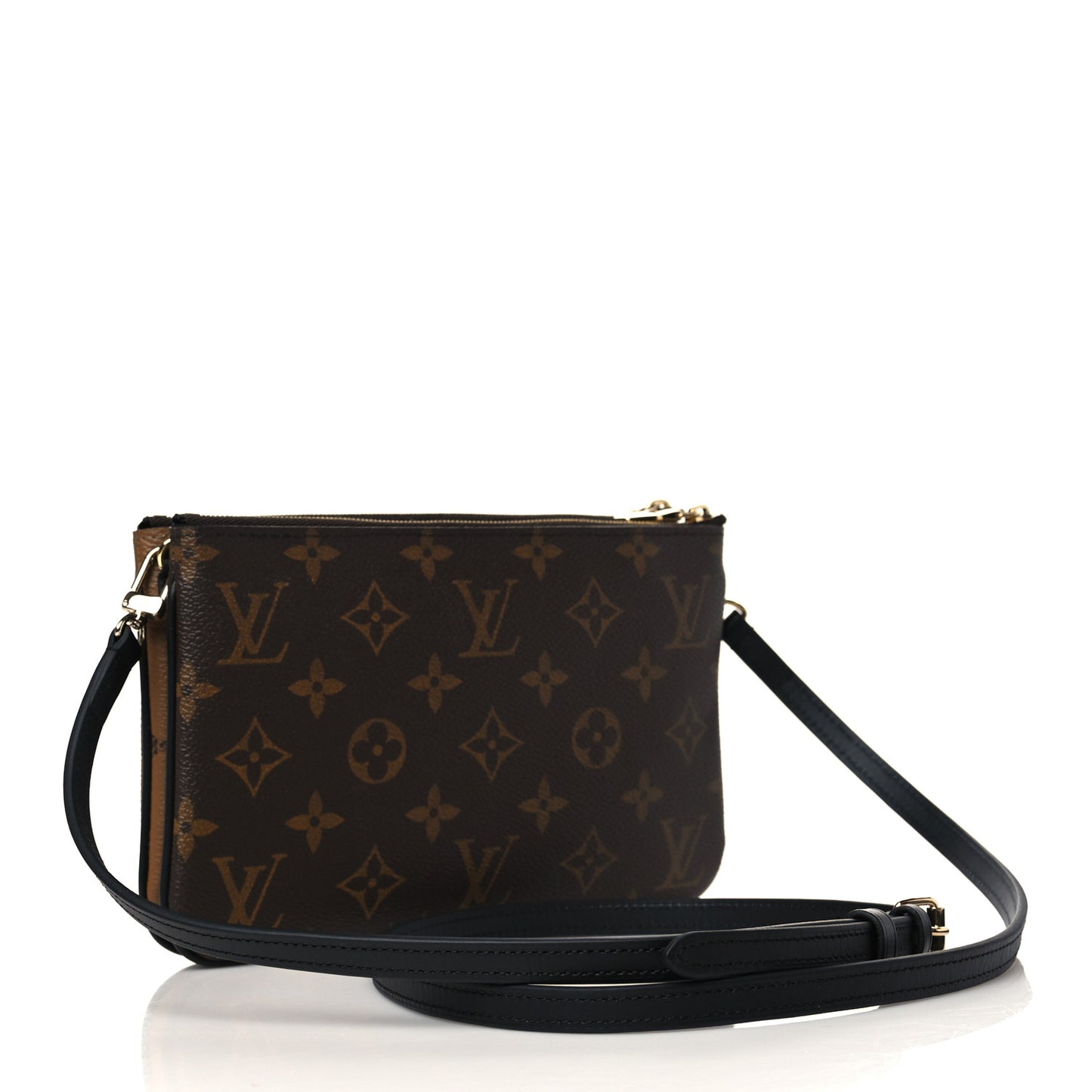 Reverse Monogram Giant Double Zip Pochette