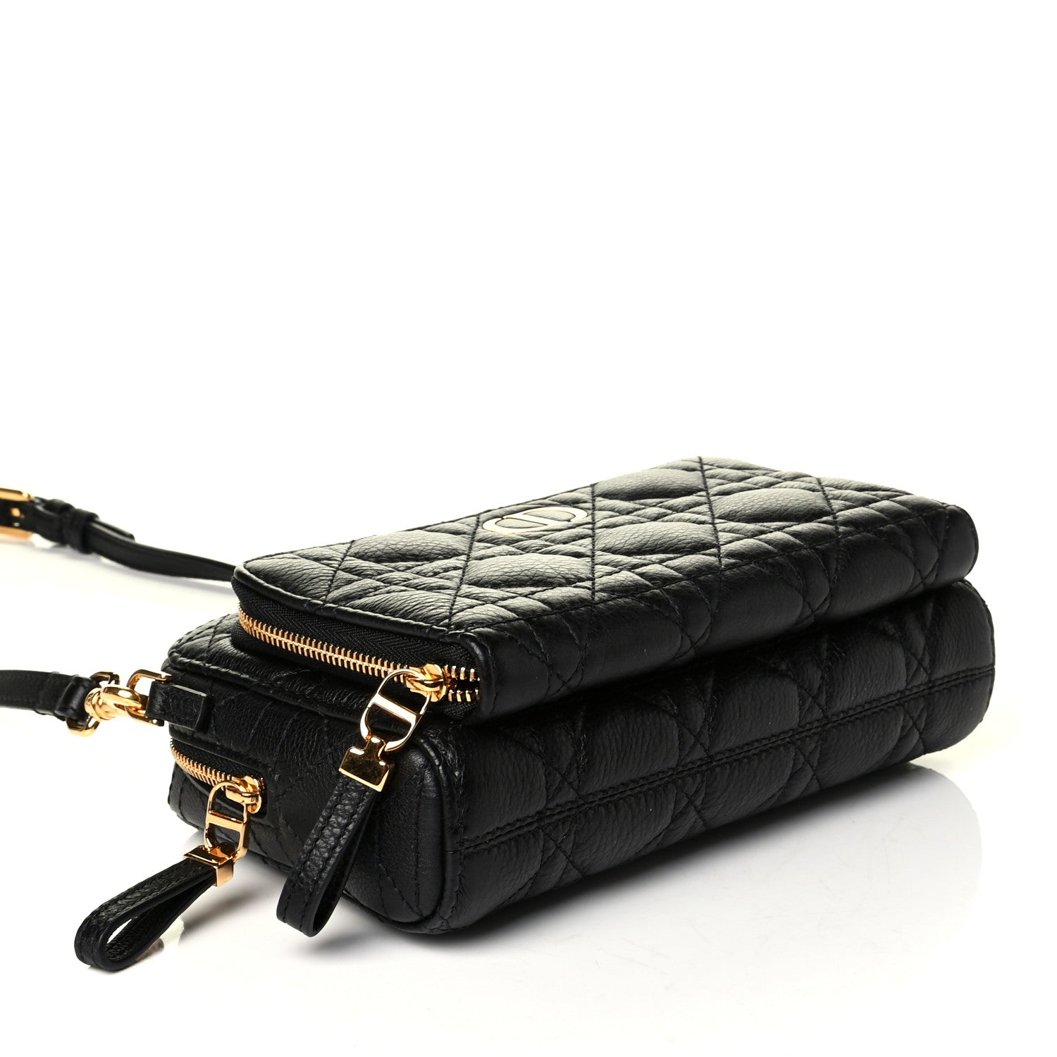 Christian Dior Supple Calfskin Caro Double Pouch Black 3 of 5