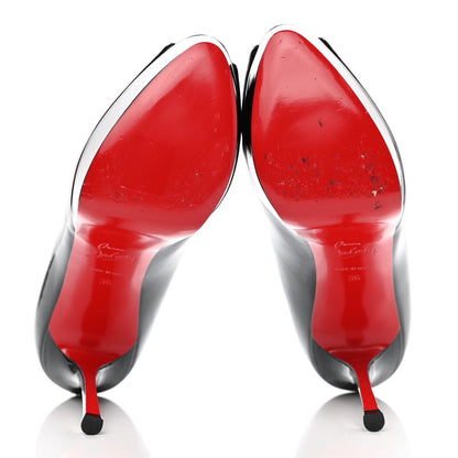 Christian Louboutin Patent Fetish Peep 130 Pumps 36 Black 5 of 9