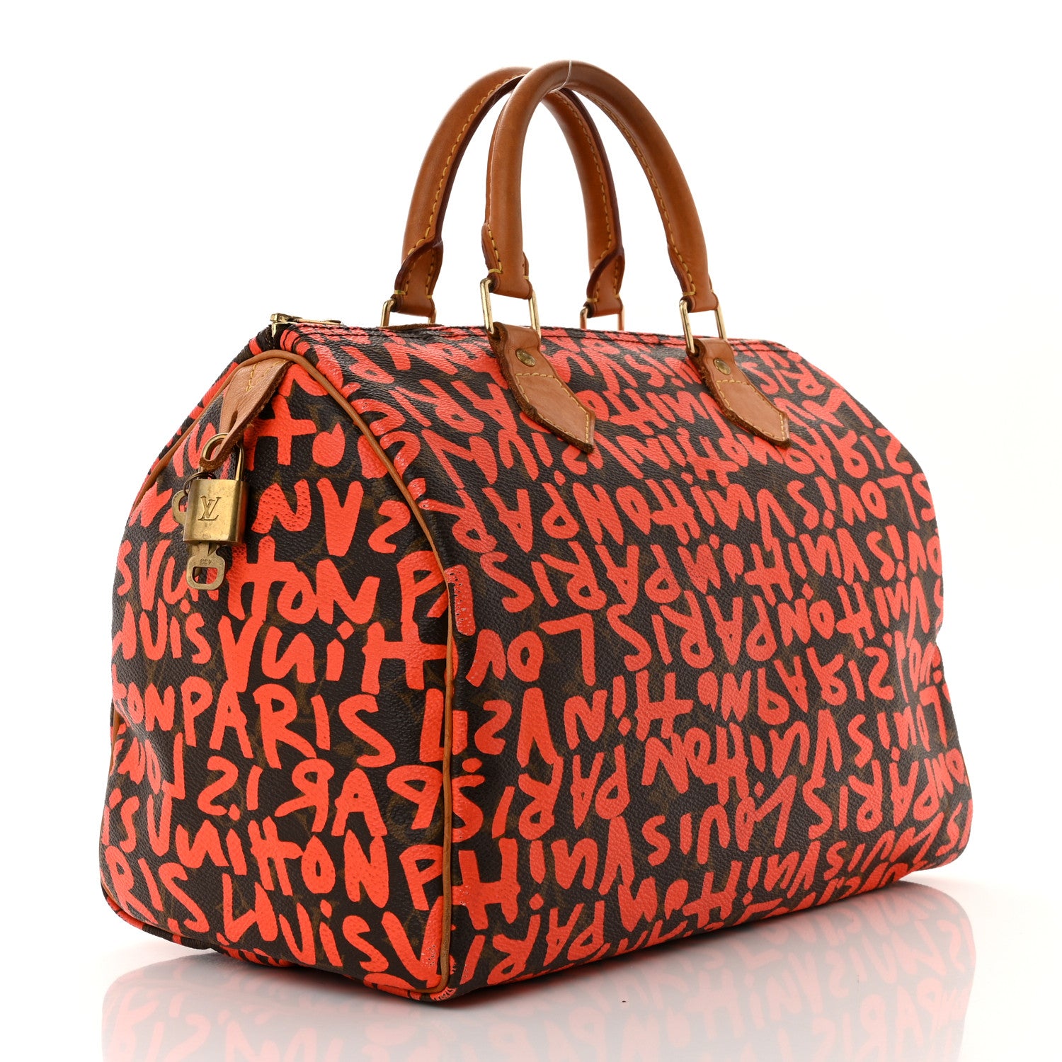 Louis Vuitton Monogram Graffiti Speedy 30 Orange 3 of 12