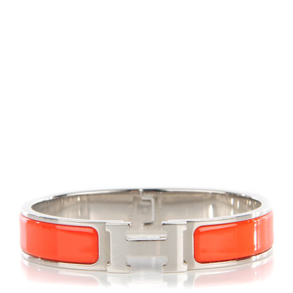 Hermes Enamel Narrow Clic Clac H Bracelet PM Orange Fruite 1 of 6