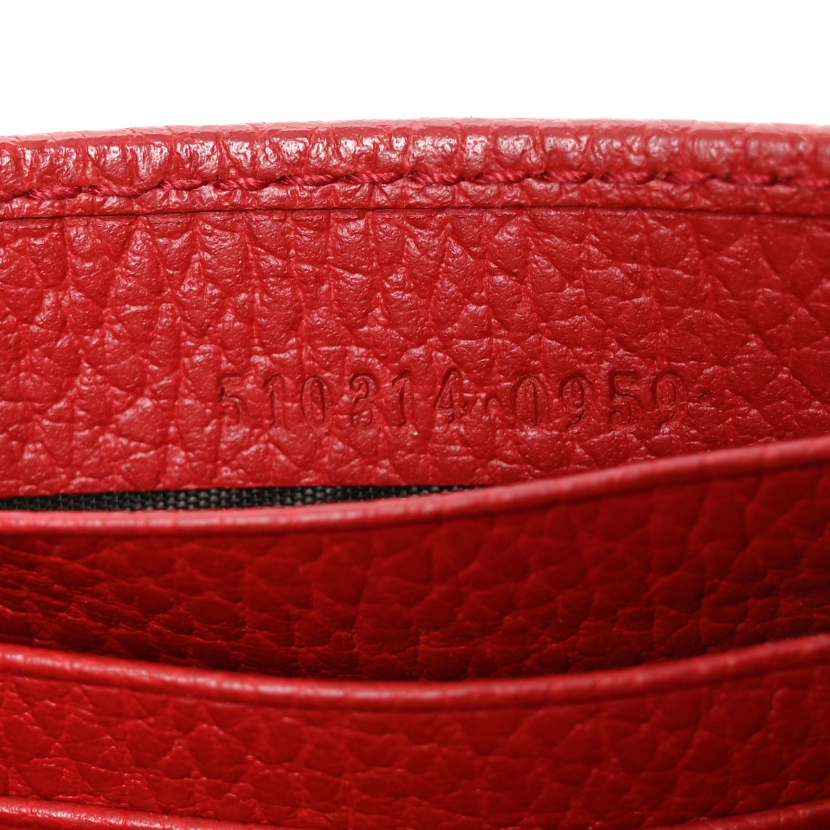 Gucci Dollar Calfskin Interlocking G Chain Wallet Red 7 of 10