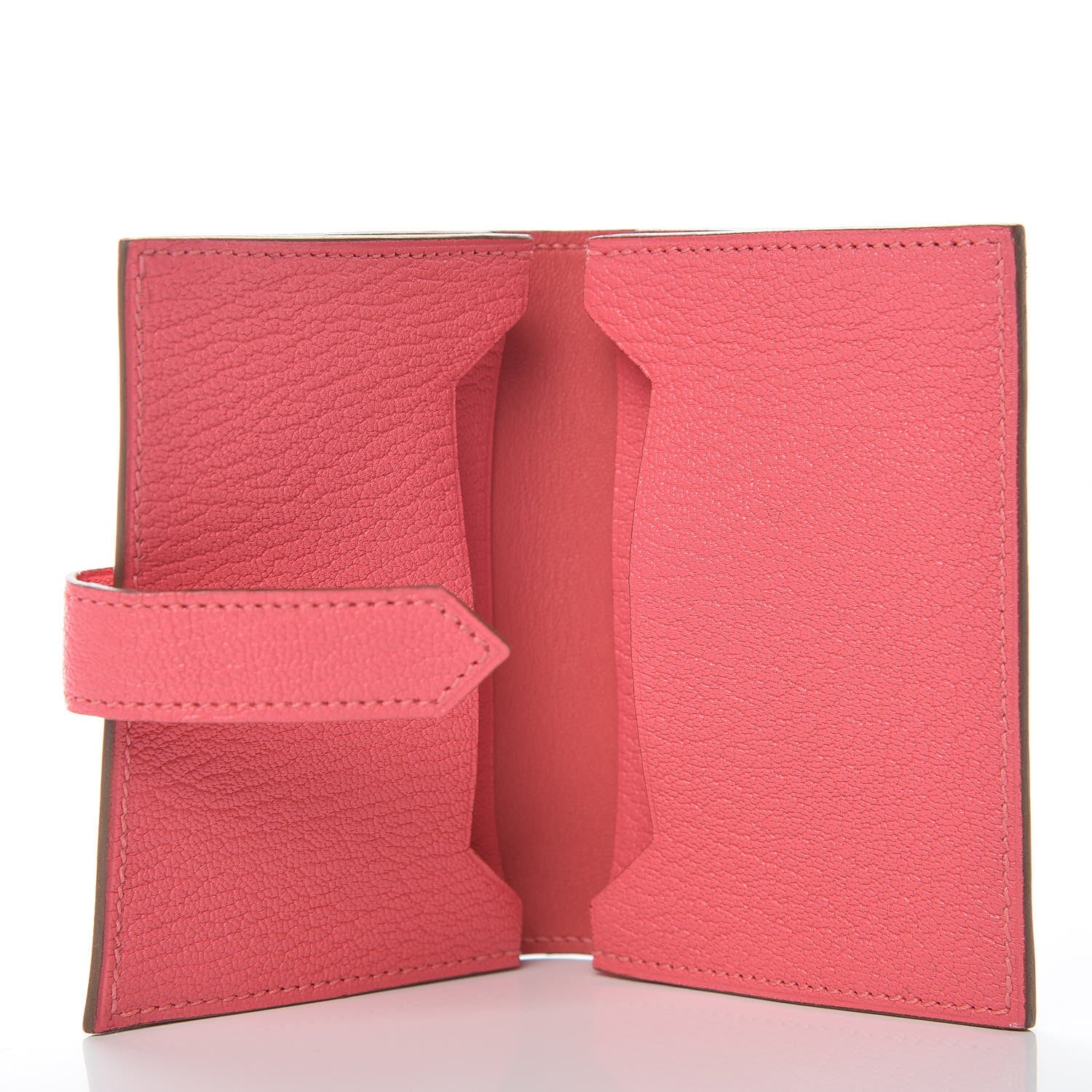 Hermes Chevre Mysore Bearn Card Holder Wallet Rose Lipstick 5 of 8