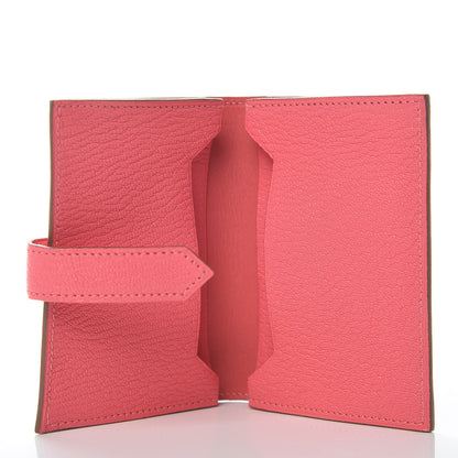 Hermes Chevre Mysore Bearn Card Holder Wallet Rose Lipstick 5 of 8