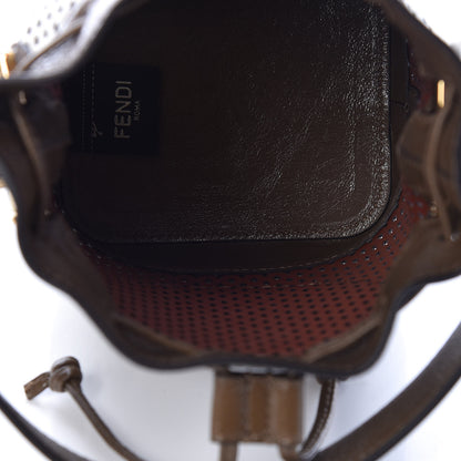Fendi Vitello Liberty Glossy Lambskin F is Fendi Perforated Mini Mon Tresor Bucket Bag White Ice Rust Maya 8 of 9