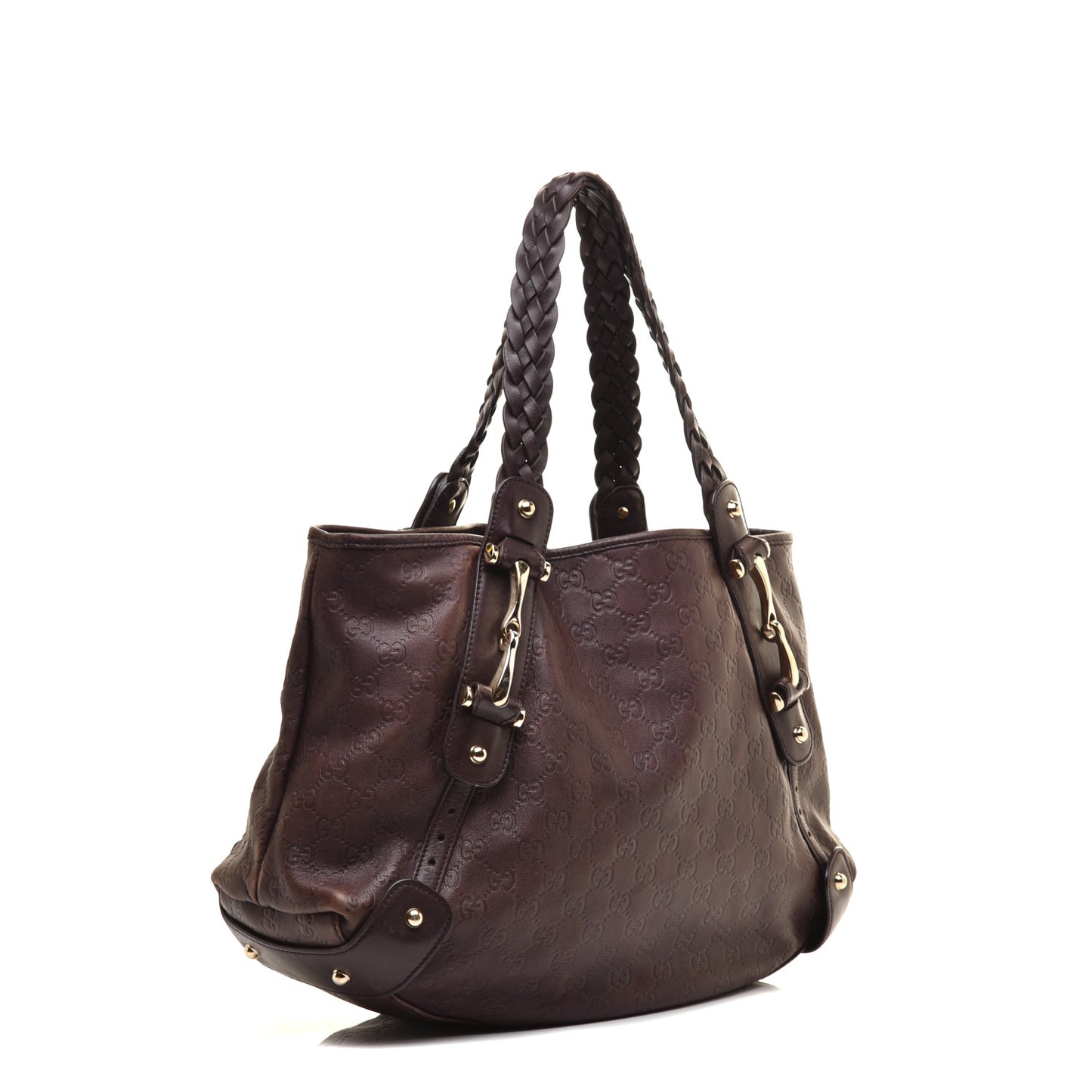 Guccissima Medium Pelham Shoulder Bag Dark Brown