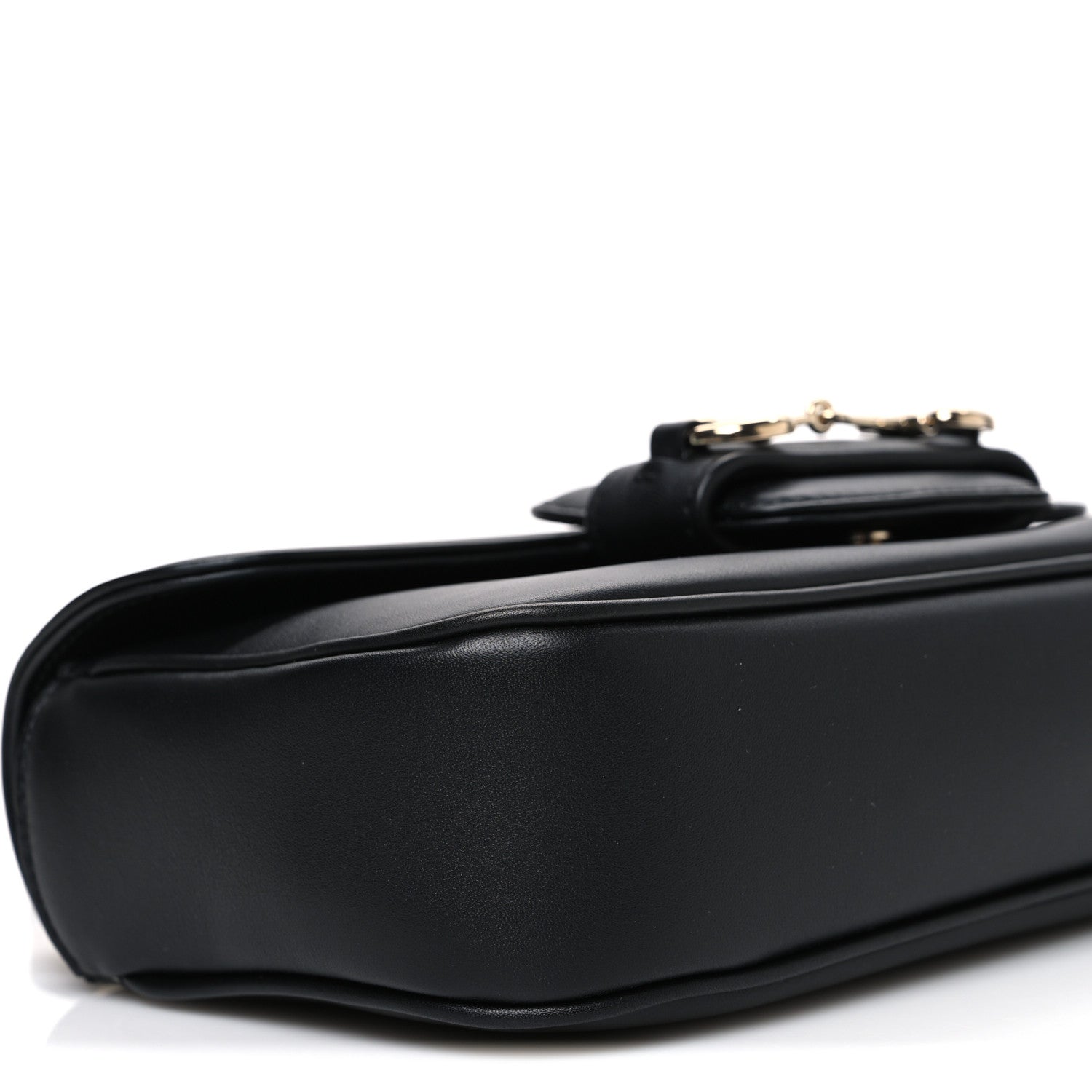 Gucci Calfskin Horsebit 1955 Small Soft Top Handle Shoulder Bag Black 9 of 10