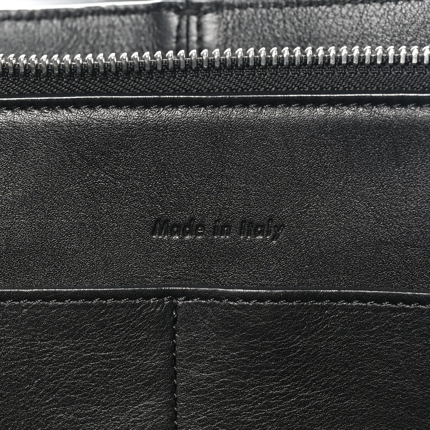 Celine Supple Natural Calfskin Vertical Tri-Fold Bag Black 7 of 10