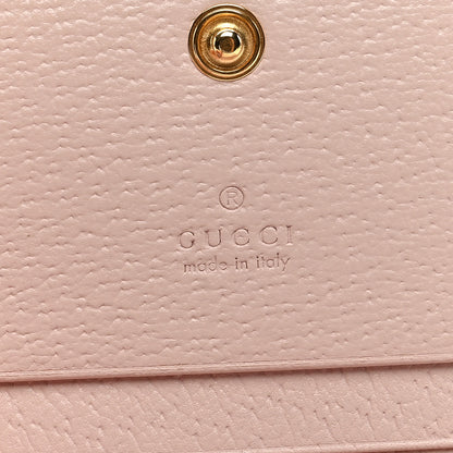Gucci Monogram Jumbo GG Textured Dollar Calfskin Ophidia Card Case Beige Perfect Pink 6 of 6