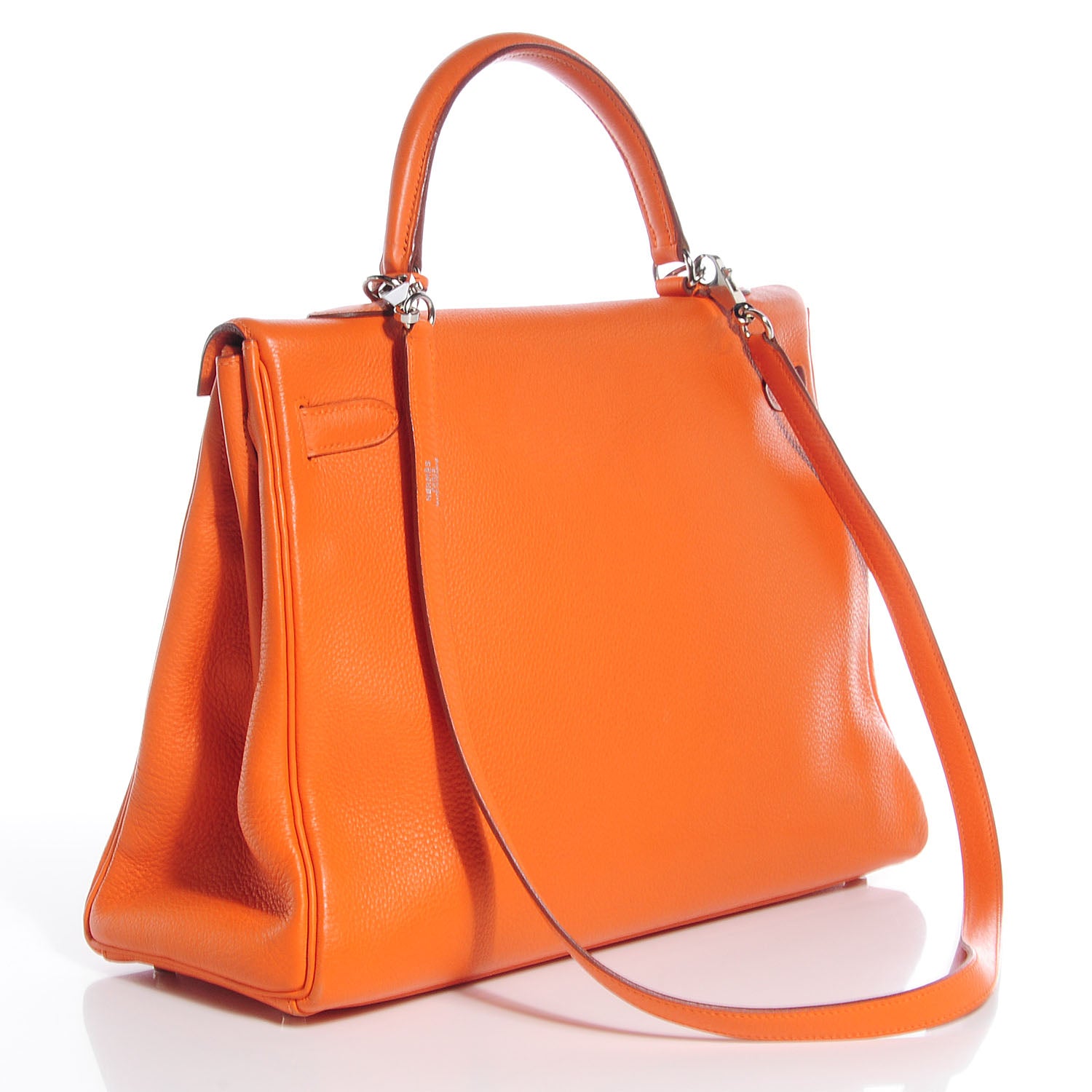 Hermes Togo Kelly Retourne 35 Orange 3 of 13