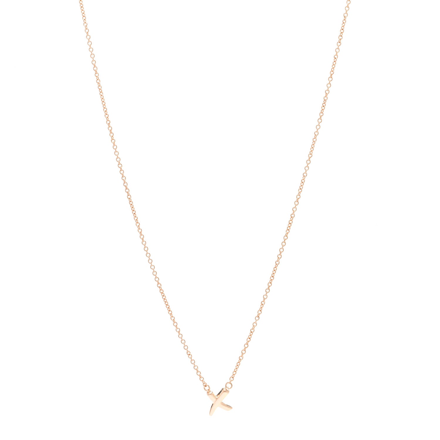 Tiffany 18K Rose Gold Mini Paloma Picasso Graffiti X Pendant Necklace 1 of 5