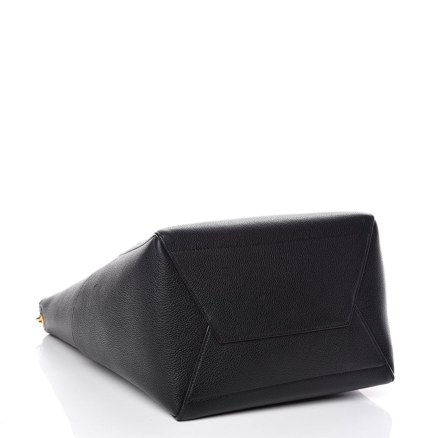 Soft Grained Calfskin Sangle Bucket Bag Black