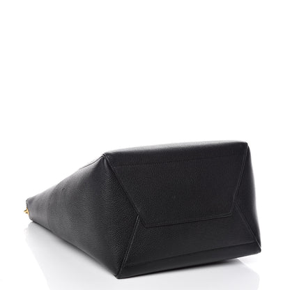 Celine Soft Grained Calfskin Sangle Bucket Bag Black 4 of 8