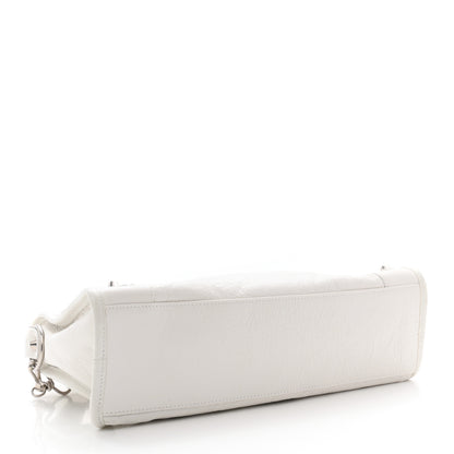Balenciaga Agneau Arena Silver Hardware Small Le City Optic White 4 of 10
