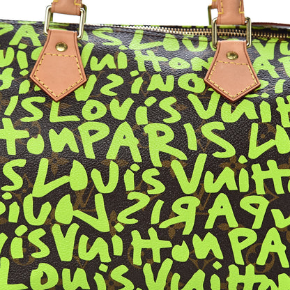 Louis Vuitton Monogram Graffiti Speedy 30 Green 10 of 10
