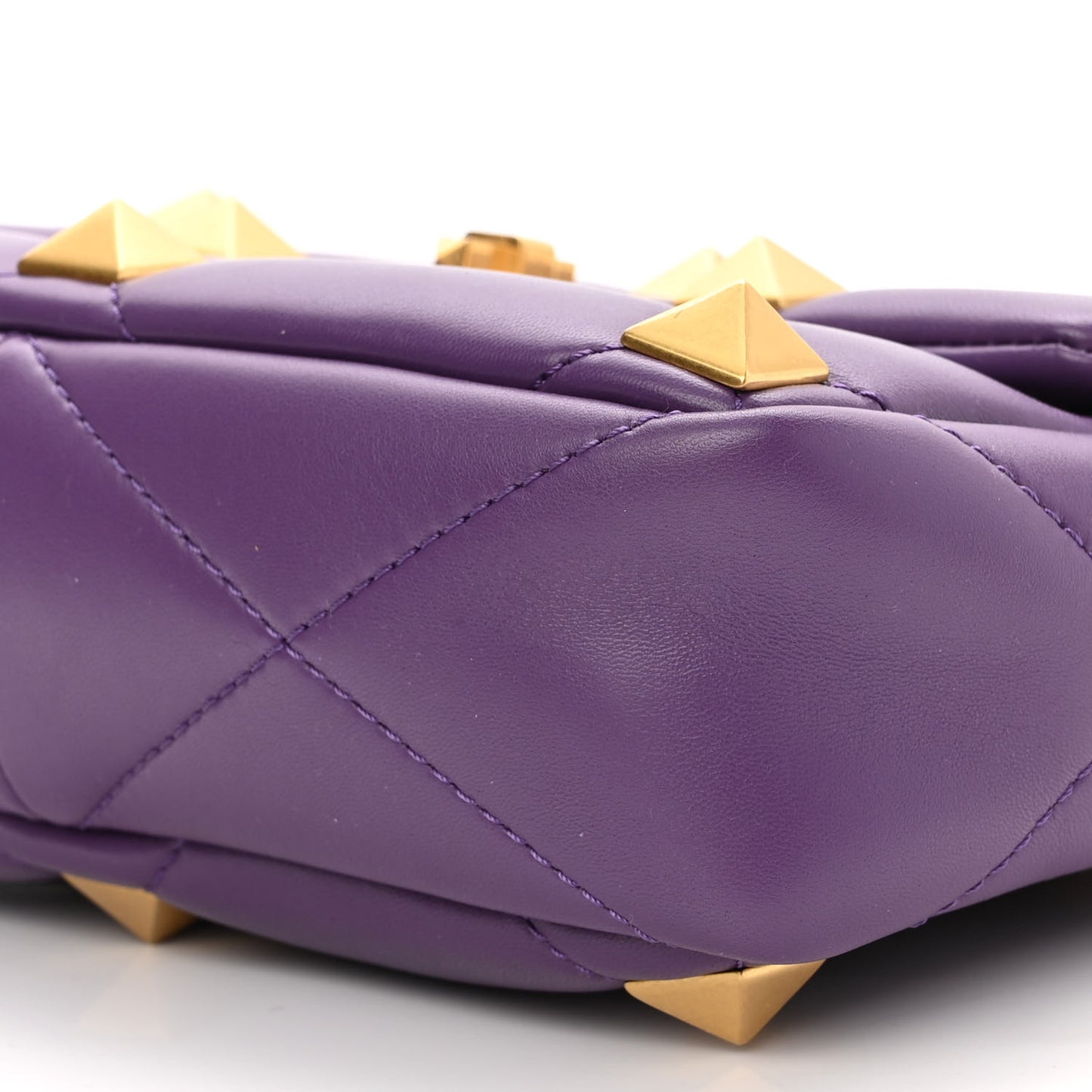 Nappa Medium Roman Stud Shoulder Bag Indian Violet