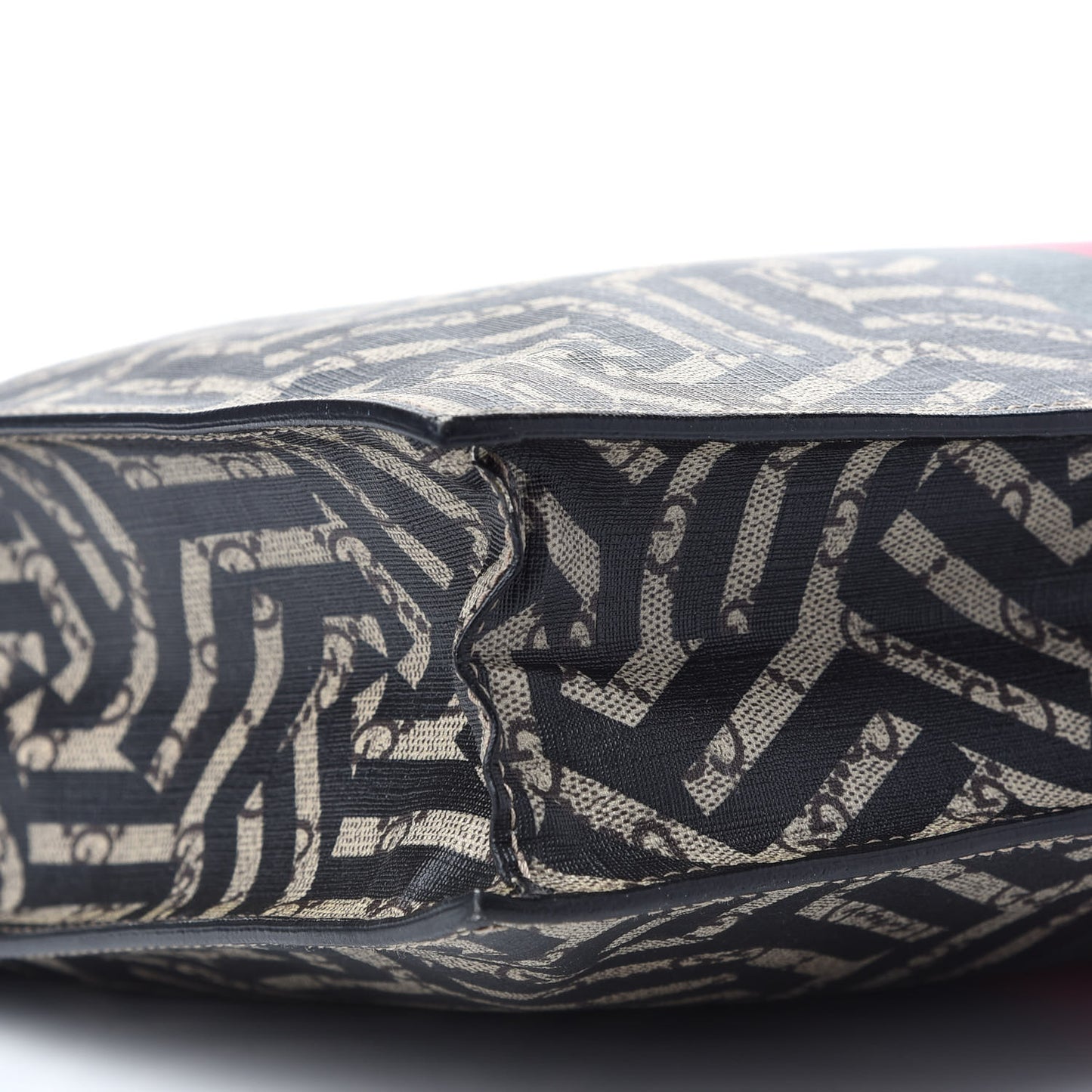 GG Supreme Monogram Caleido Web Vertical Tote Black