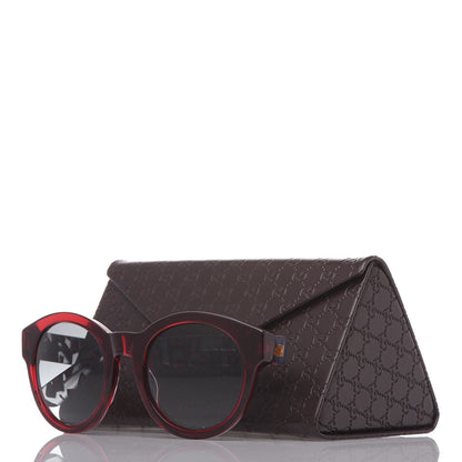 Gucci Acetate Web Round GG 3763S Sunglasses Red 8 of 8