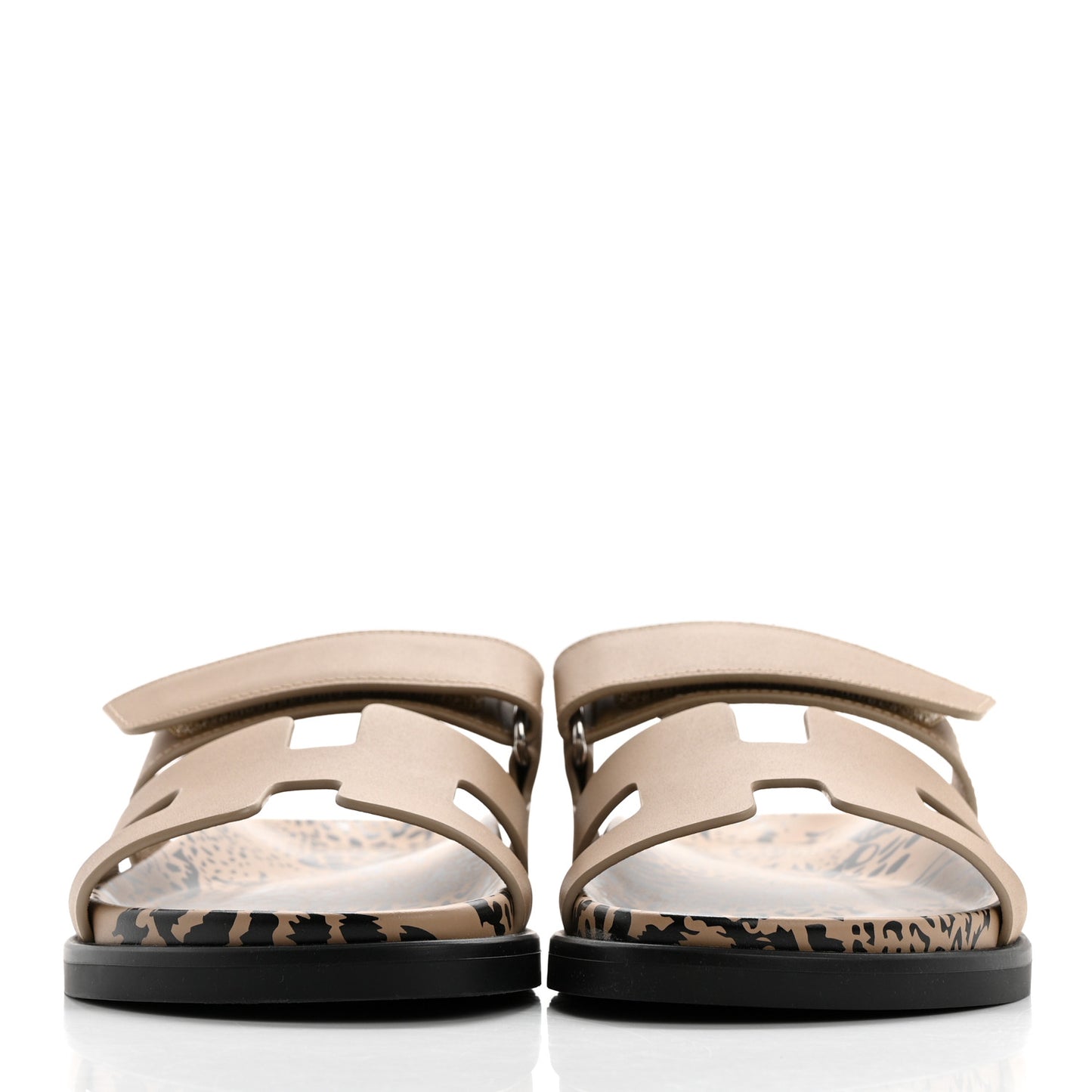 Calfskin Womens Chypre Sandals 36 Beige Argile