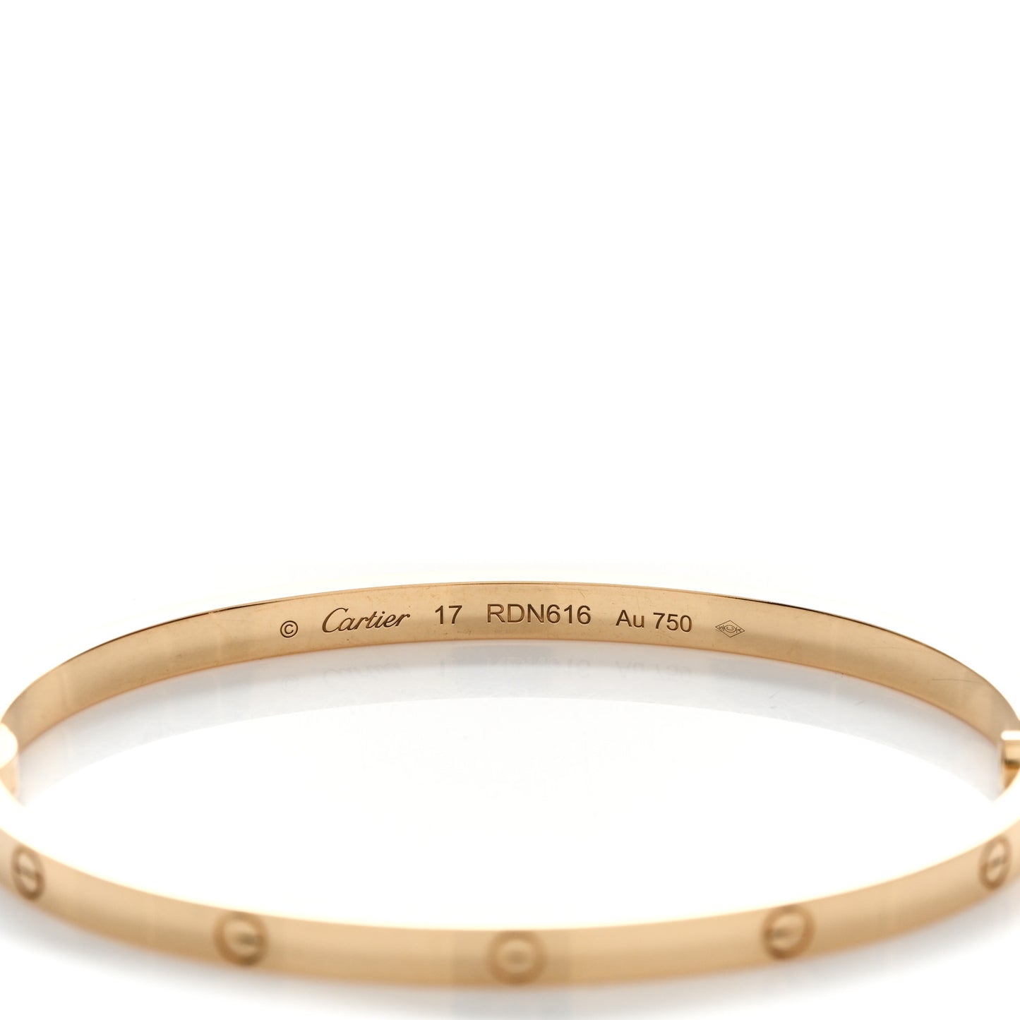 18K Yellow Gold Small LOVE Bracelet 17