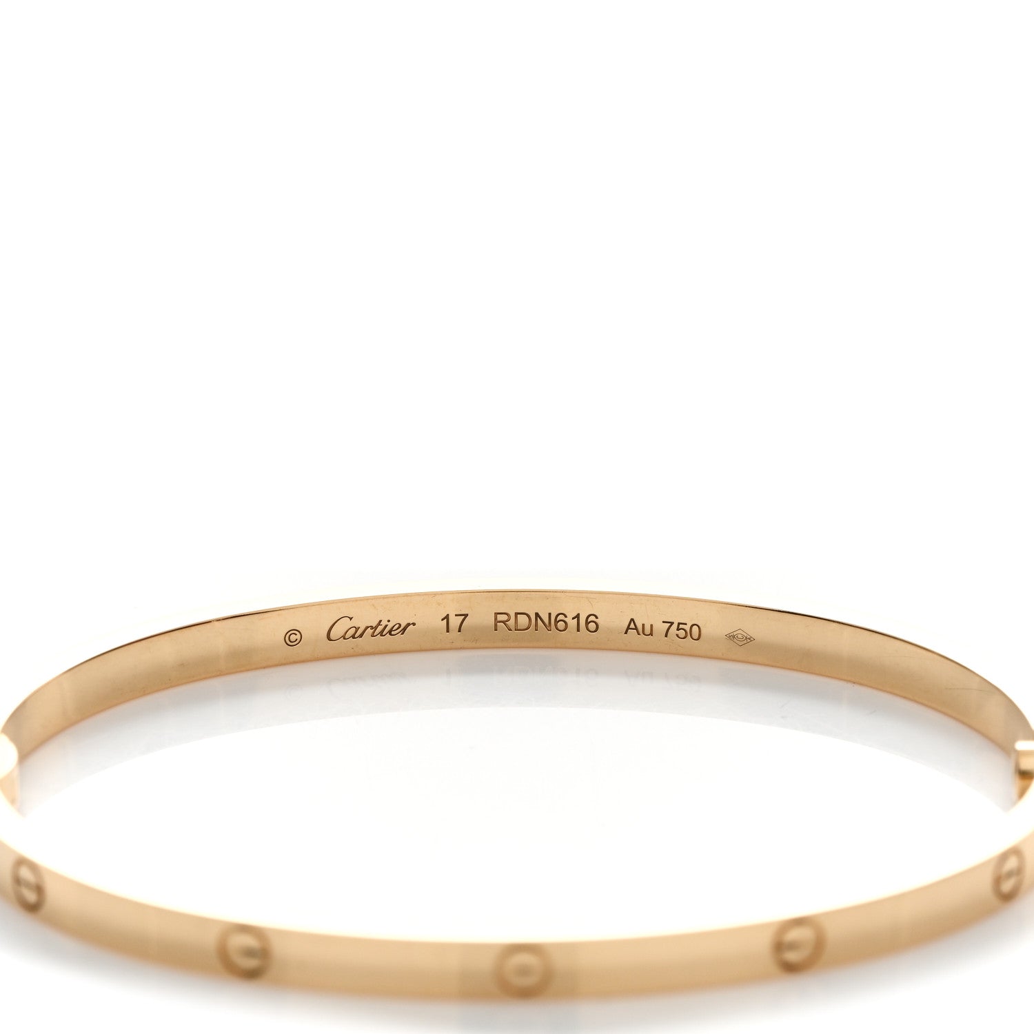 Cartier 18K Yellow Gold Small LOVE Bracelet 17 3 of 5