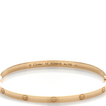 Cartier 18K Yellow Gold Small LOVE Bracelet 17 3 of 5
