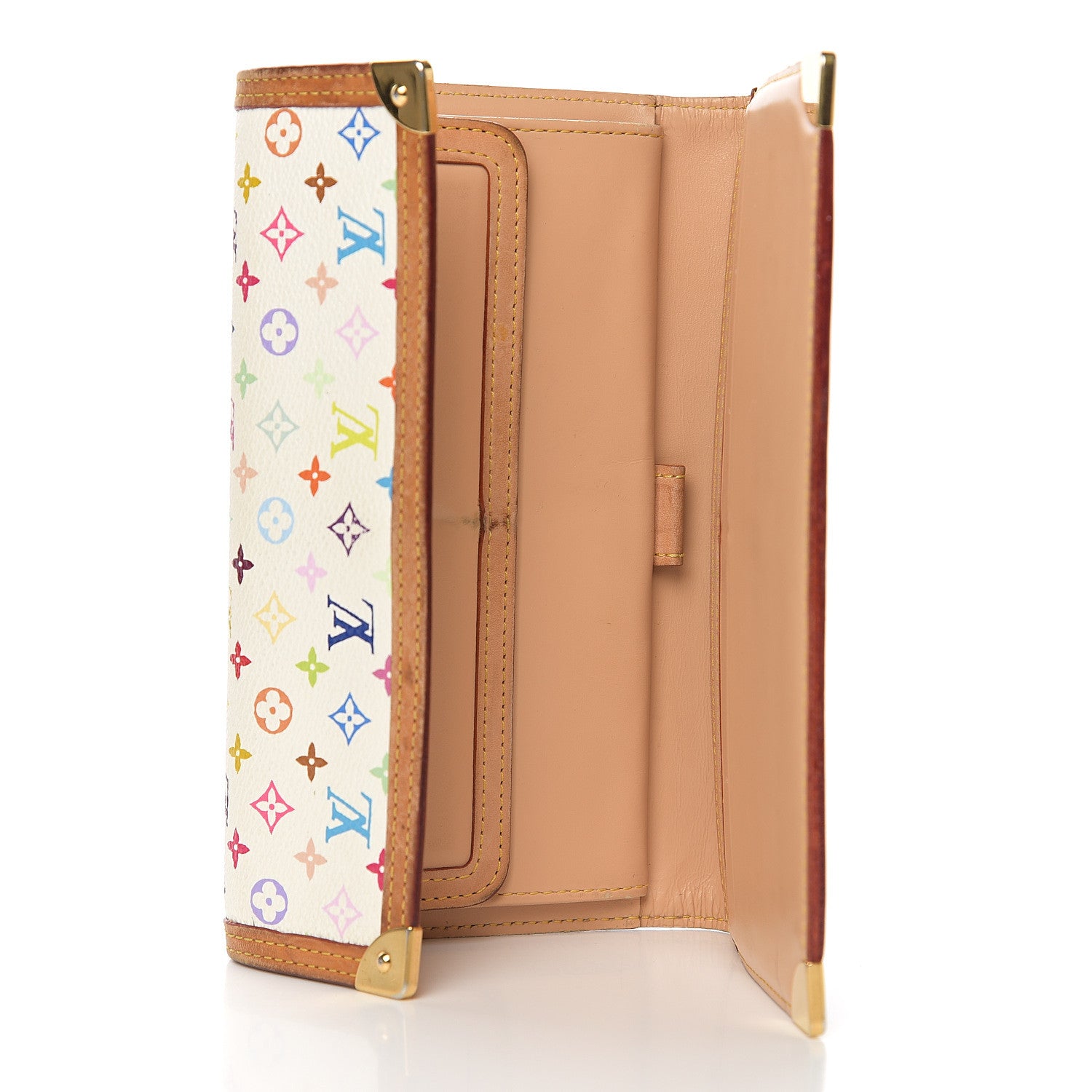 Louis Vuitton Monogram Multicolor Porte Tresor International Wallet White 4 of 13