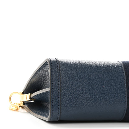 Gucci Textured Calfskin Web Small Ophidia Chain Shoulder Bag Blue Agata 9 of 10