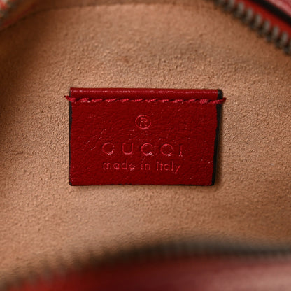 Gucci Glazed Calfskin Matelasse Heart Mini GG Marmont Round Shoulder Bag Romantic Cerise 6 of 8