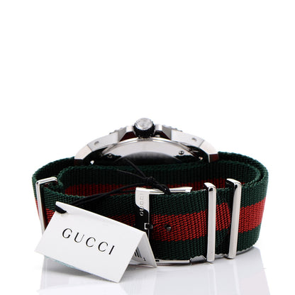 Gucci Stainless Steel Nylon 45mm Dive Quartz Watch Black 4 of 8