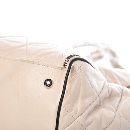 Chanel Lambskin Quilted East West Tote Beige 14 of 20