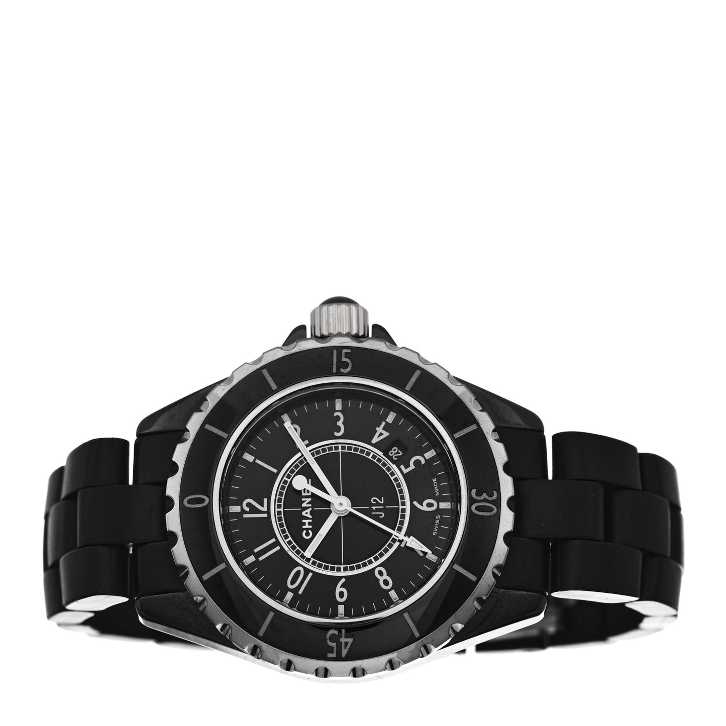 Stainless Steel Matte Ceramic 33mm J12 Quartz Watch Black