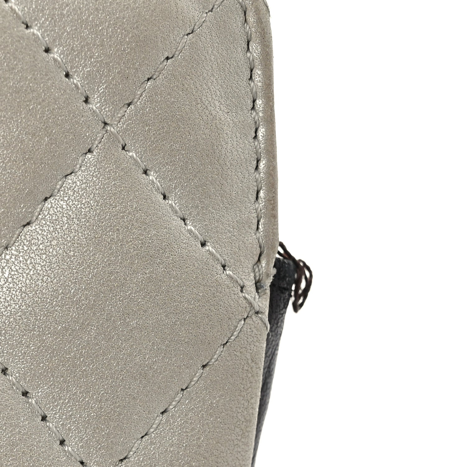 Chanel Metallic Lambskin Quilted Timeless CC Tote White Black 14 of 14