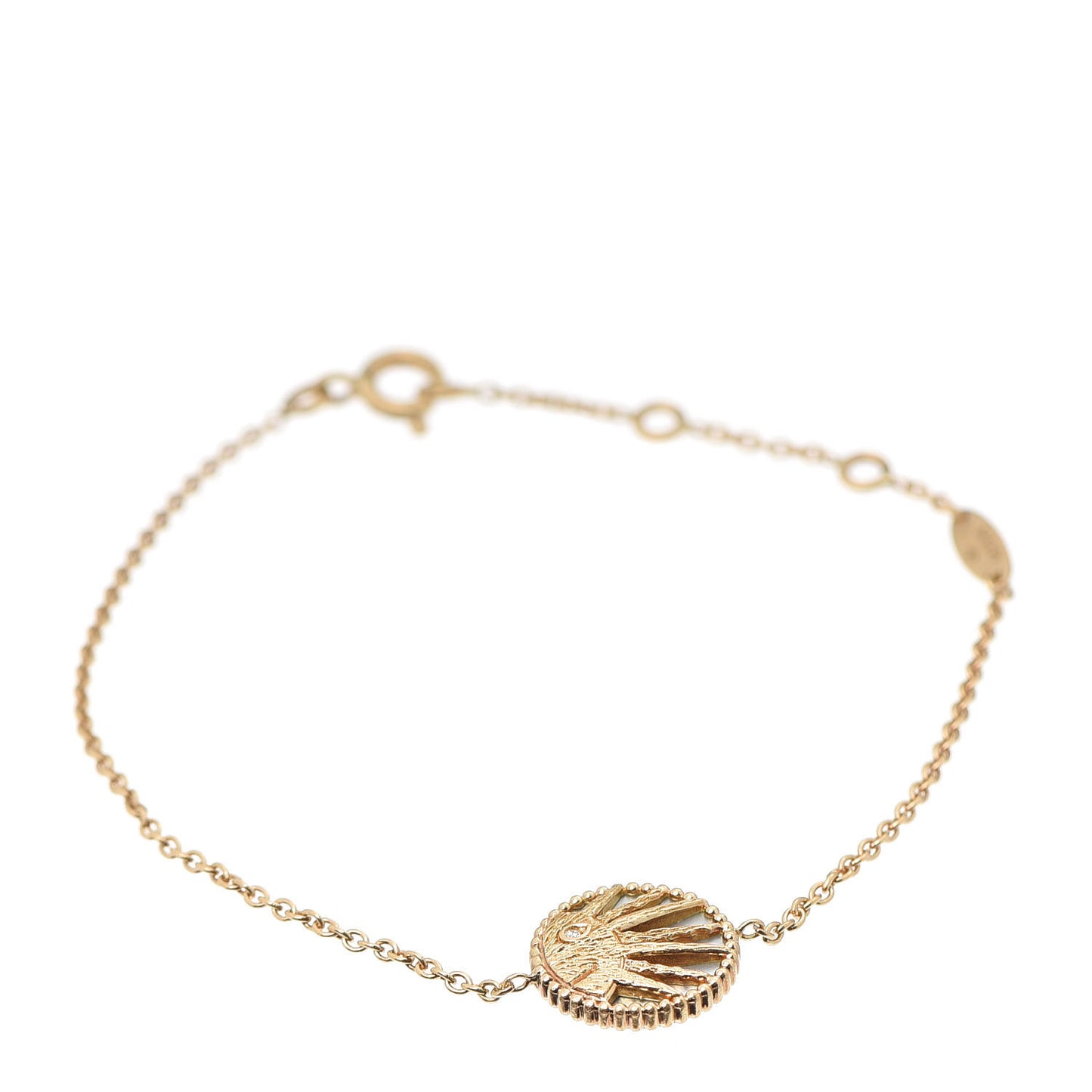 18K Rose Gold Diamond Black Onyx Mother of Pearl Rose Celeste Bracelet