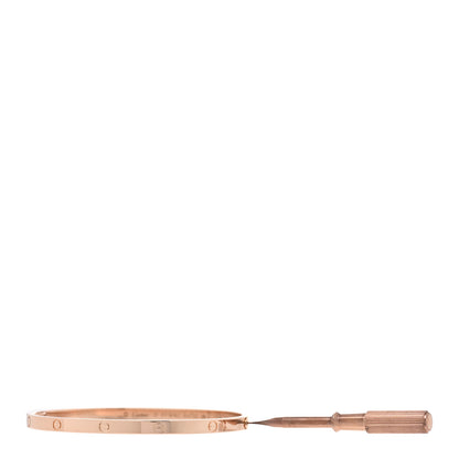 Cartier 18K Pink Gold Small LOVE Bracelet 17 3 of 7