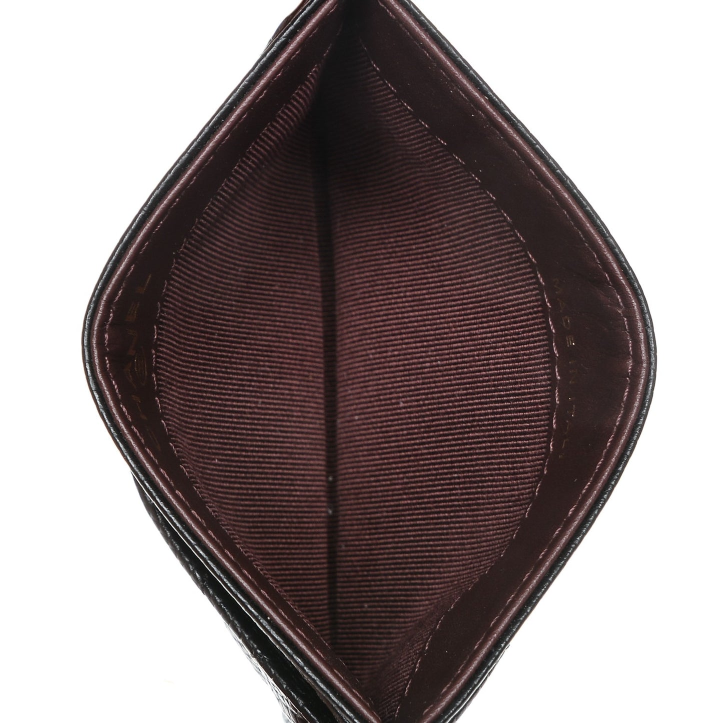 Caviar Quilted Card Holder Black