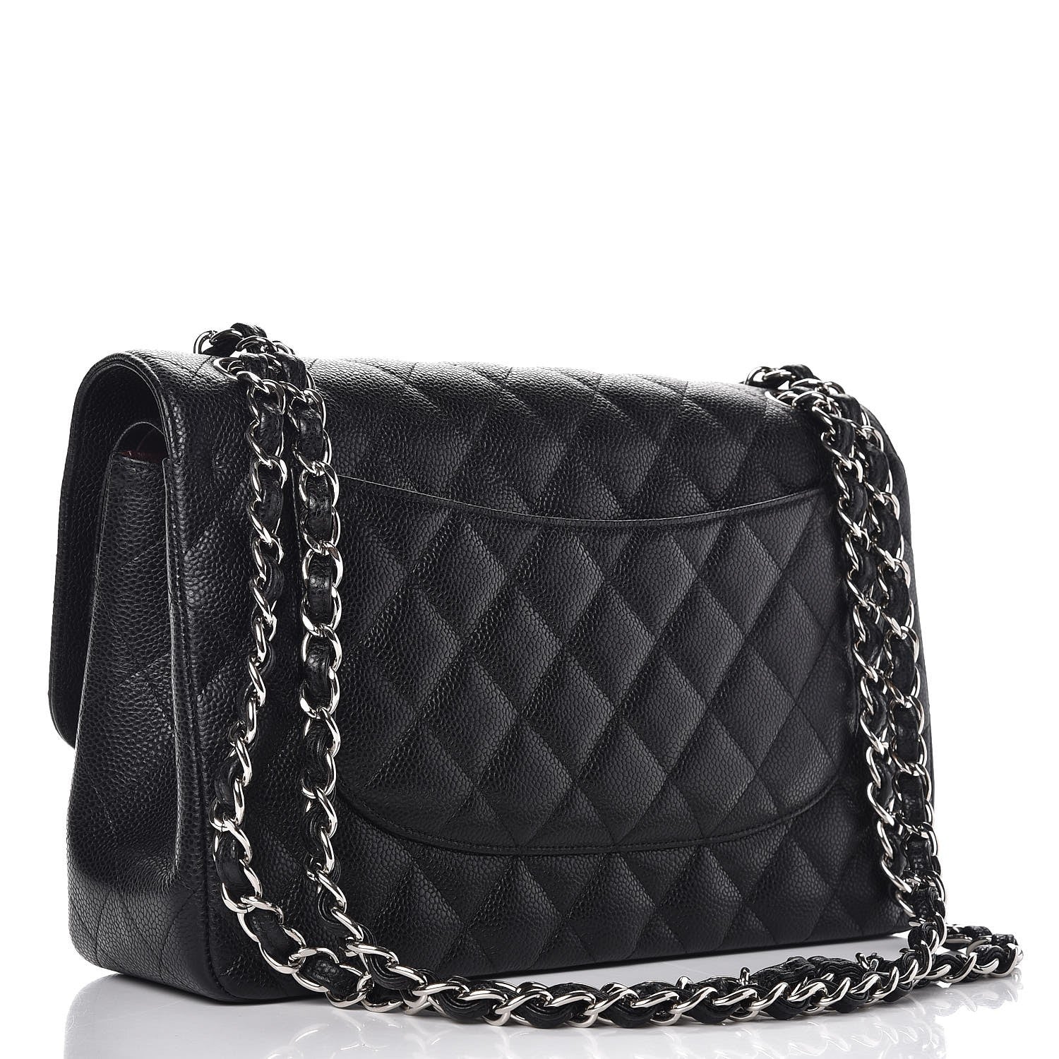 Chanel Caviar Quilted Jumbo Double Flap Black 6 of 13