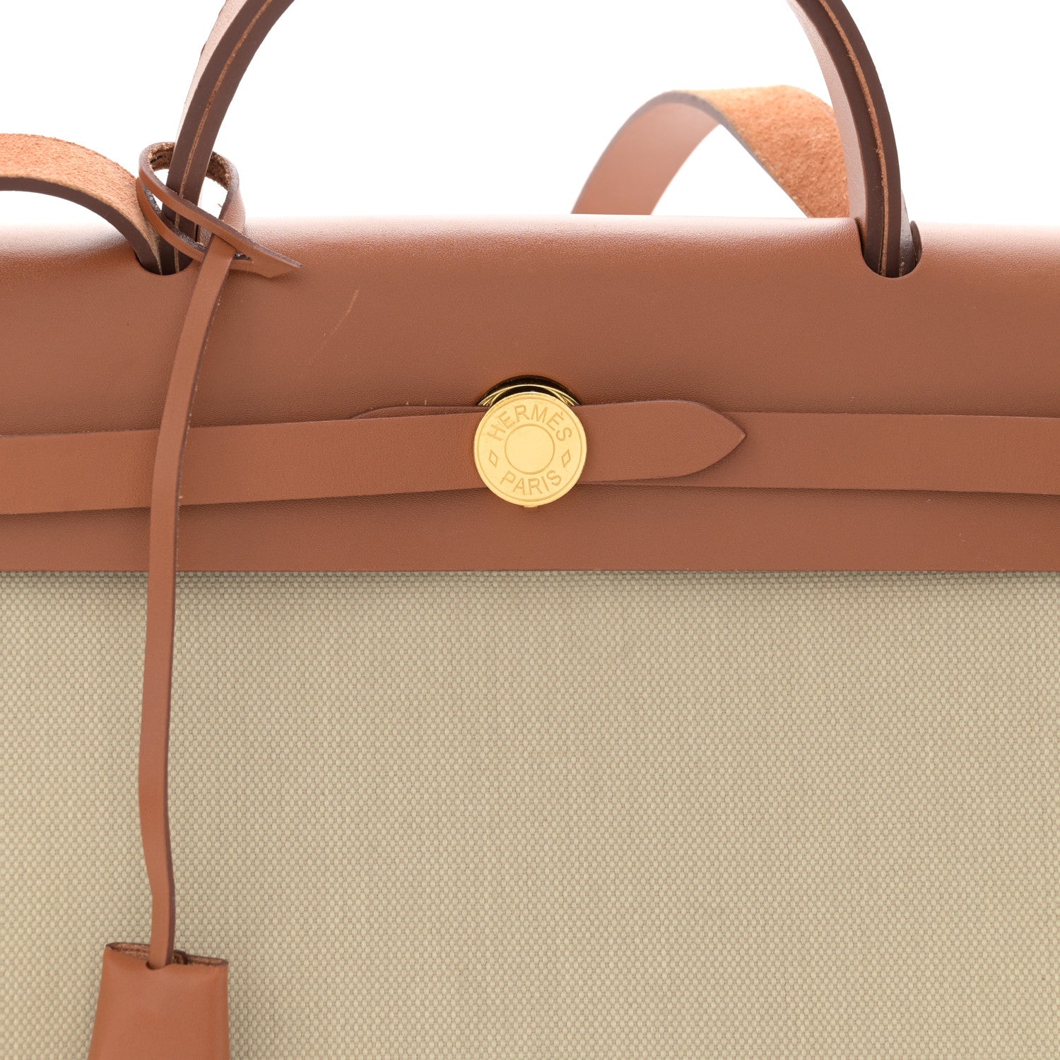 Hermes Vache Hunter Toile Herbag Zip 31 PM Trench Gold 9 of 15