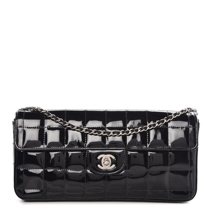 Chanel Patent East West Chocolate Bar Flap Black 1 of 9