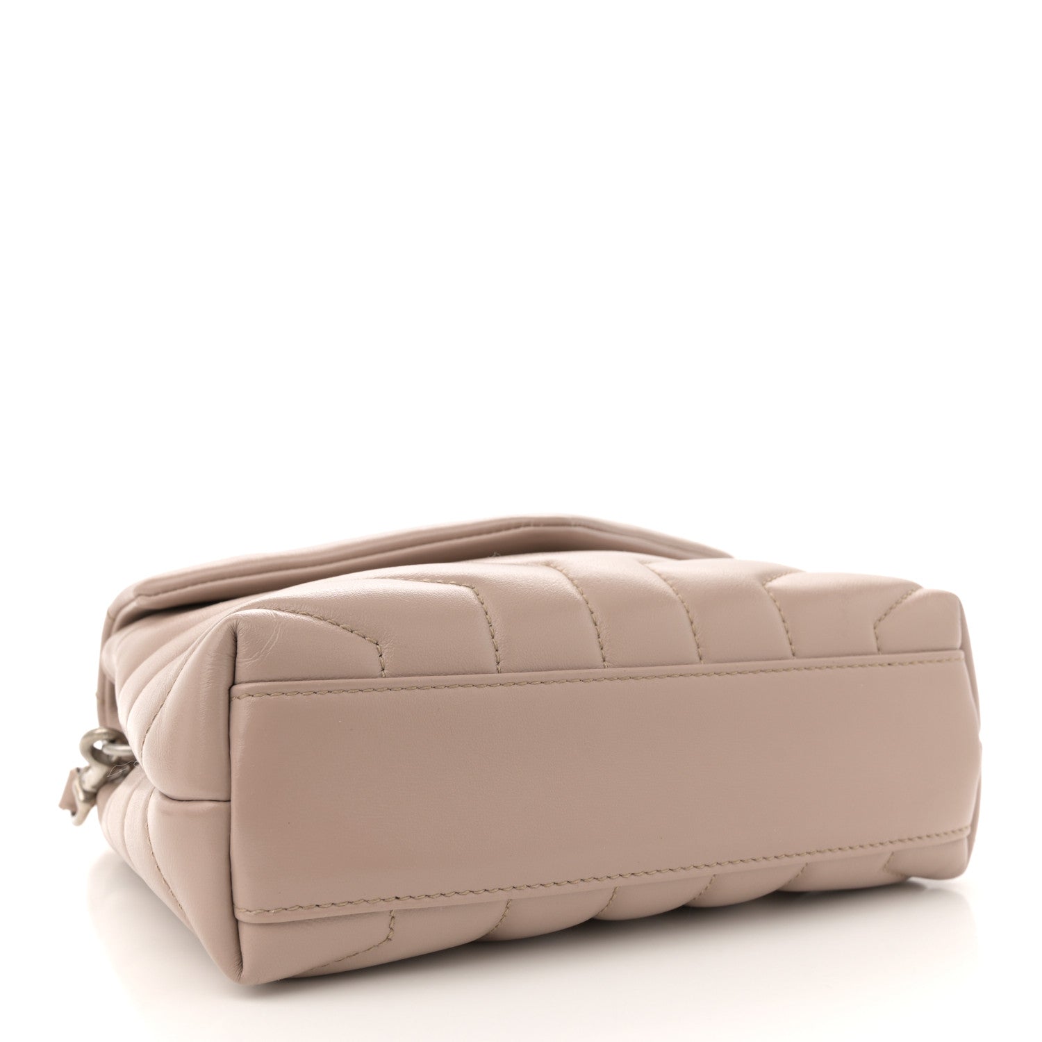 Saint Laurent Calfskin Y Quilted Monogram Toy Loulou Crossbody Bag Light Natural 3 of 12
